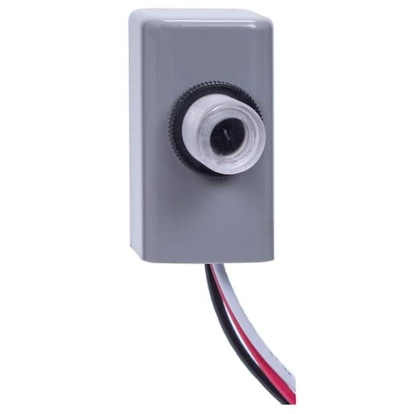 Intermatic NIGHTFOX 1,000-Watt LED/Incandescent Button Electronic Photocontrol, Gray