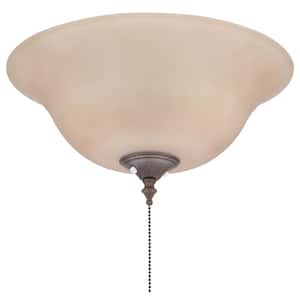 12 in. Amber Bowl Ceiling Fan Light Kit