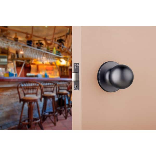 Light Duty Commercial Passage (hall/closet) Knob, UL 3-Hour Fire ANSI Grade 2, Matte Black Finish