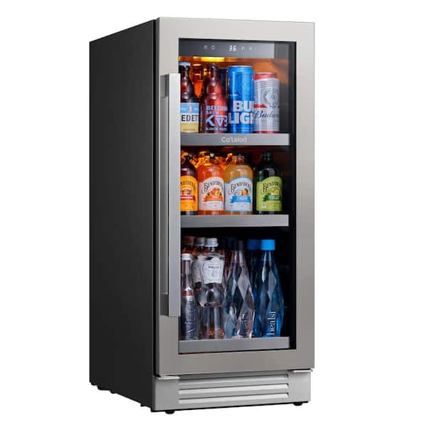 Ca'Lefort 30 in. Dual Zone 200-Cans Beverage Cooler Side-by-Side  Refrigerators Built-in or Freestanding Fridge Frost Free in Black  CLF-2BS15-HD - The Home Depot