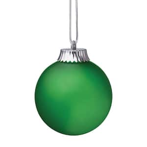 5 in. Green Single LED Outdoor Hanging Globe Ornament