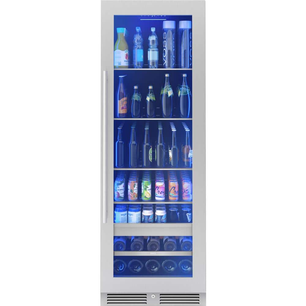 Zephyr Presrv 24 in. 14-Bottle and 266-Can Single Zone Full Size Beverage  Cooler PRB24F01BG - The Home Depot