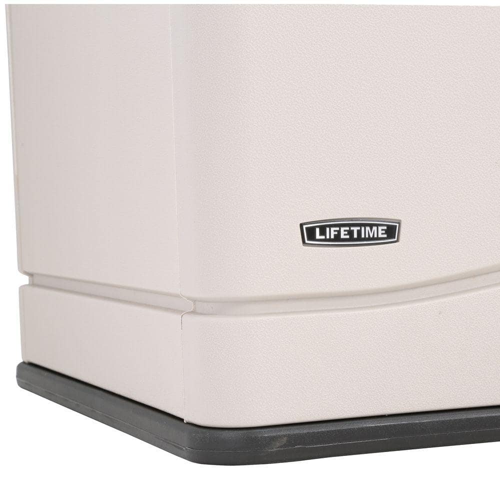 Lifetime 80 Gallon Tan and Brown Lockable Plastic Deck Box