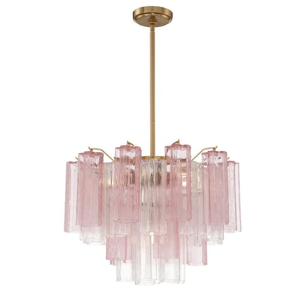 Addis 6-Light Aged Brass Chandelier