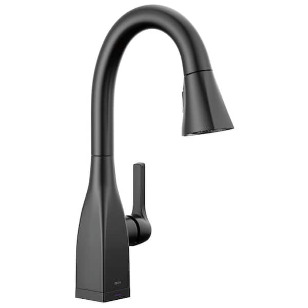 Delta Mateo Single-Handle Pull-Down Sprayer Prep Kitchen Faucet with Touch2O Technology in Matte Black