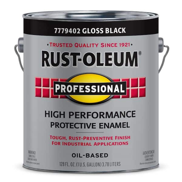 Rust-Oleum Professional High Performance Protective Enamel Gloss  Black Oil-Based Interior/Exterior Paint 7779402