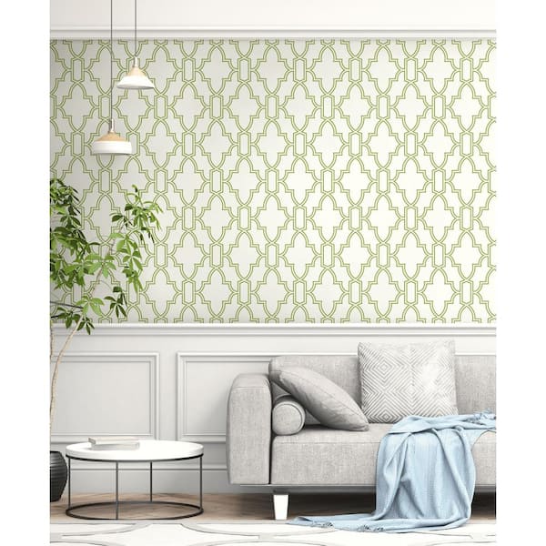 Tile Trellis Vinyl Peelable Wallpaper (Covers 30.75 sq. ft.)