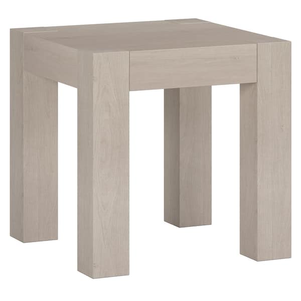 Meyer&Cross Langston 22 in. Alder White Square MDF Top End Table