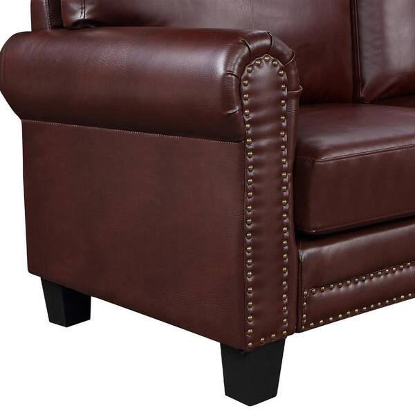 broyhill harrison brown leather chair