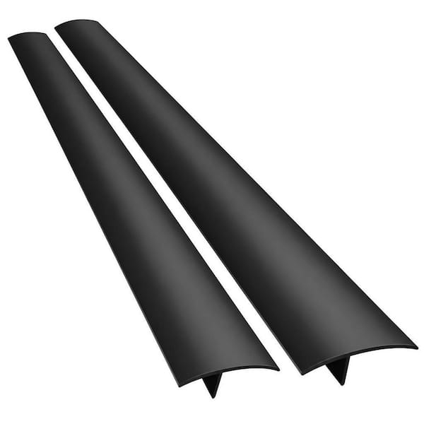 2 Pack Black Silicone Stove Counter Gap Covers, Heat Resistant Stove Gap Filler, 21 in. Stove Guard, Easy to Clean