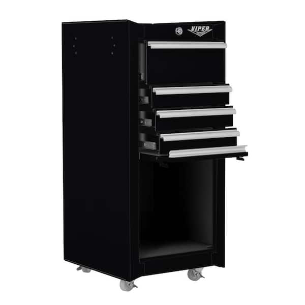Viper Tool Storage 16 in. 4 Drawer Tool/Salon Cart in Black