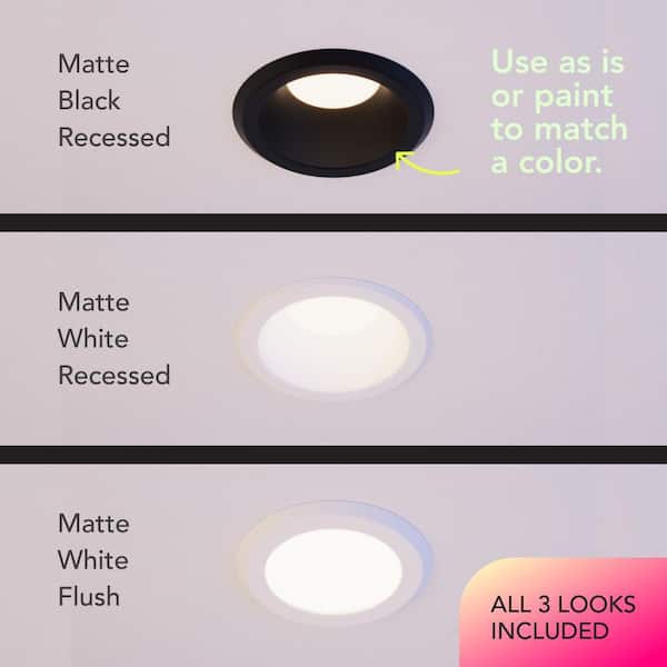 LIFX 4 in. SuperColor Adjustable Smart Canless Deep Baffle