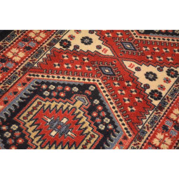 Custom Size Cut Pile Antique Vintage Mahal Red Wool Look Print