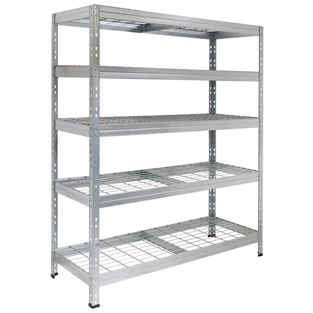 NSF Series 5-Tier Galvanized Steel Garage Storage Shelving Unit in Silver, Wire Racks (47.2 in. W x 71 in. H x 20 in. D) price history on PriceWatchPro
