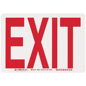 7 in. x 10 in. Glow-in-the-Dark Plastic Exit Sign