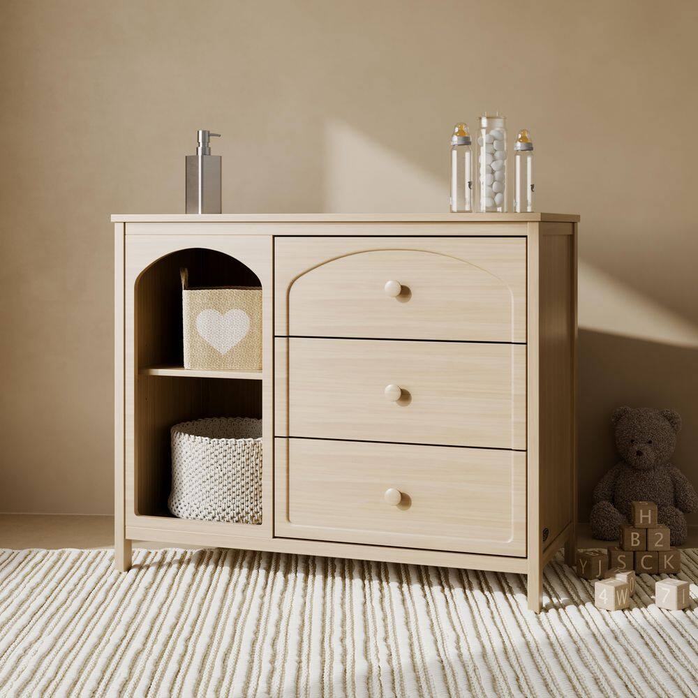Olivia Driftwood 3 Drawer 40 in. Wide Combo Dresser