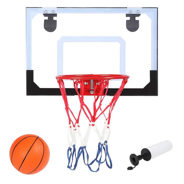 Soozier Wall Mounted Basketball Hoop with Shatter Proof Backboard, Black