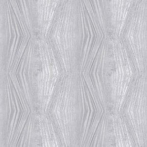 Vermeil Stripe Silver/Gray Wallpaper Sample