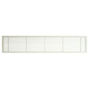 AG10 Series 4 in. x 36 in. Solid Aluminum Fixed Bar Supply/Return Air Vent Grille, White-Matte