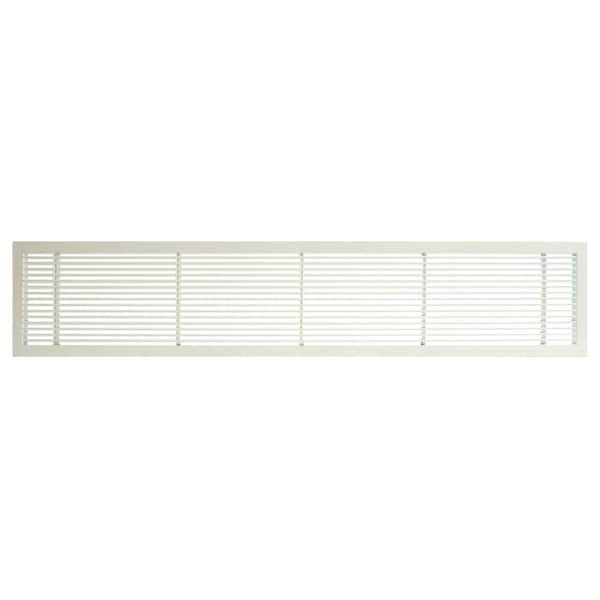 Architectural Grille AG10 Series 4 in. x 48 in. Solid Aluminum Fixed Bar Supply/Return Air Vent Grille, White-Matte