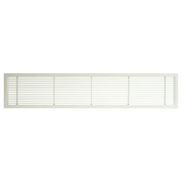 AG10 Series 8 in. x 14 in. Solid Aluminum Fixed Bar Supply/Return Air Vent Grille, White-Matte