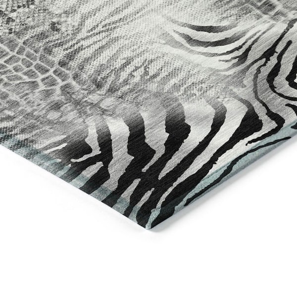 Chantille Machine Washable Indoor/Outdoor Abstract ACN2276 Gray 2 ft. 6 in. x 3 ft. 10 in. Area Rug