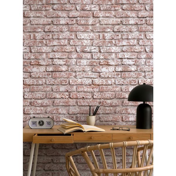 Arthouse Whitewash Paper NonPasted Wallpaper Roll Covers 5726 Sq Ft  671100  The Home Depot  Brick wall wallpaper Brick wallpaper White wash  brick