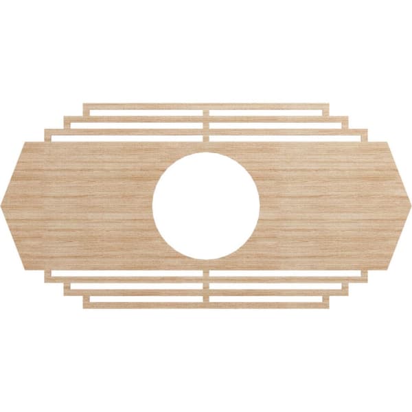Ekena Millwork 0.375 in. D x 38 in. W x 38 in. H Wood (Alder) Medallion Moulding