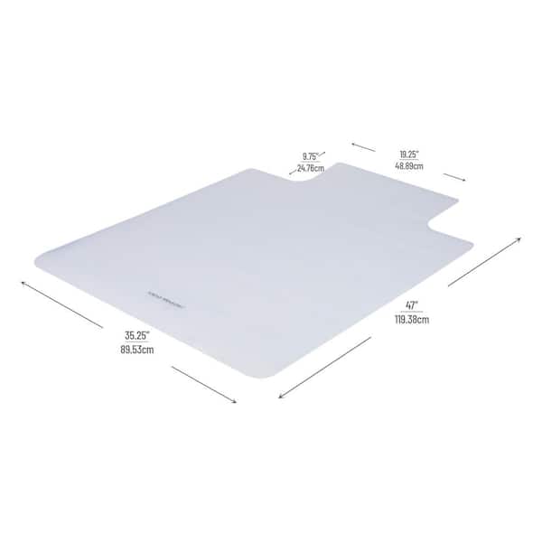 Mind Reader Clear PVC Office Chair Mat for Hardwood Floors Under