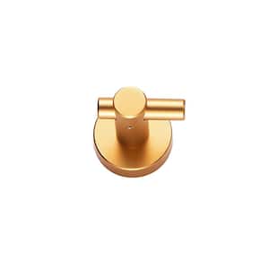 4-Packs Set of Thickened Space Aluminium Wall Mounted Knob Robe/Towel Hooks in Gold