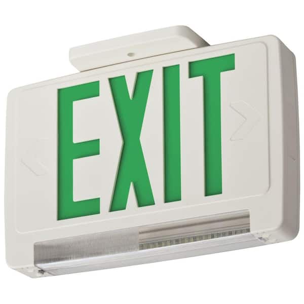 Lithonia Lighting Thermoplastic LED Integrated Emergency Exit Sign/Fixture Unit Combo