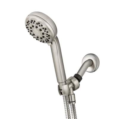 Height Select 7-Spray Patterns with 1.8 GPM 4 in. Height Select Wall Mount Handheld Shower Head in Brushed Nickel