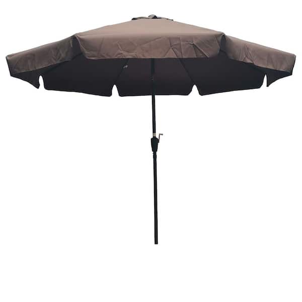 Miscool PL Umbrella Diameter in Whole Feet Followed By 10 ft. Market Patio Umbrella in Chocolate