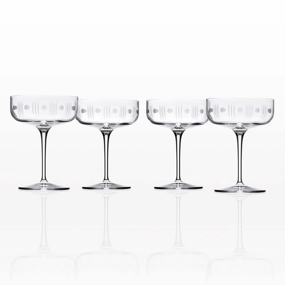 Mid-Century Modern Gentlemen of Leisure Cocktail Glasses - 5 Pieces