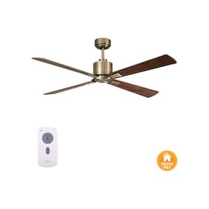 Climate Antique Brass and Walnut 52 in. DC Ceiling Fan