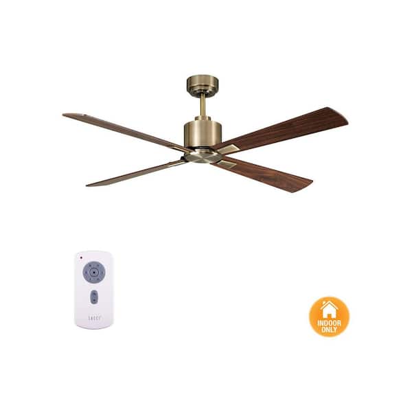 Lucci Air Climate Antique Brass and Walnut 52 in. DC Ceiling Fan
