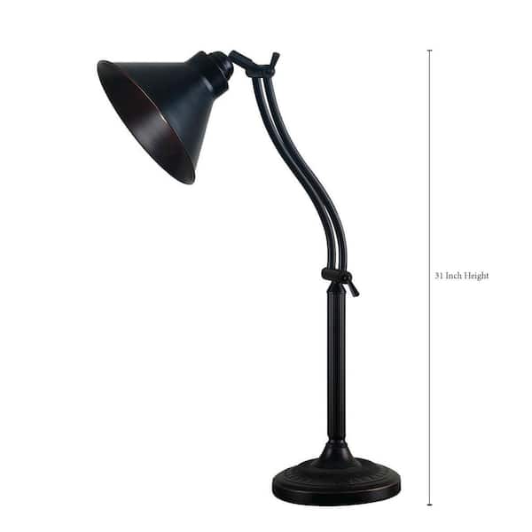 Oil Rubbed Bronze Adjustable Desk Lamp, Antique Brass Metal Adjustable Pole Pharmacy Desk Lamp