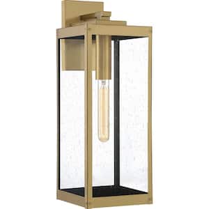 Westover 1-Light Antique Brass Outdoor Wall Lantern Sconce