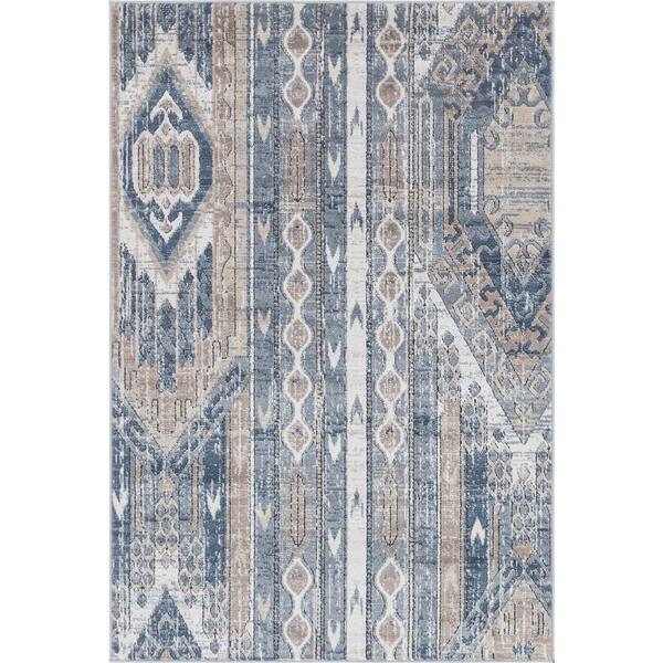 Unique Loom Portland Orford Navy/Tan 4 ft. x 6 ft. Area Rug
