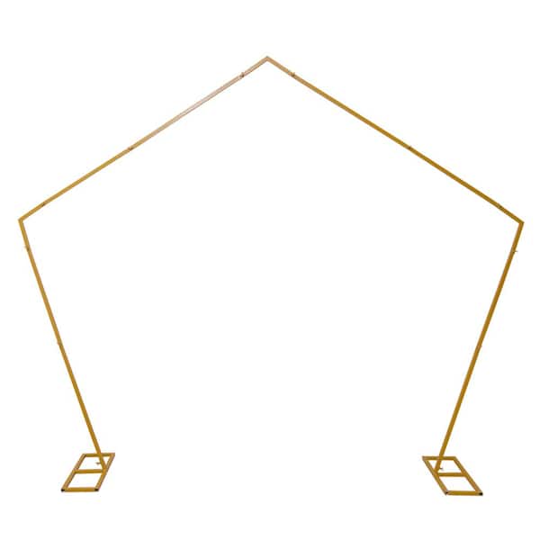 YIYIBYUS 100.39 in. x 98.43 in. Wedding Arch Backdrop Stand Metal Wedding Garden Decorative Arch Arbor