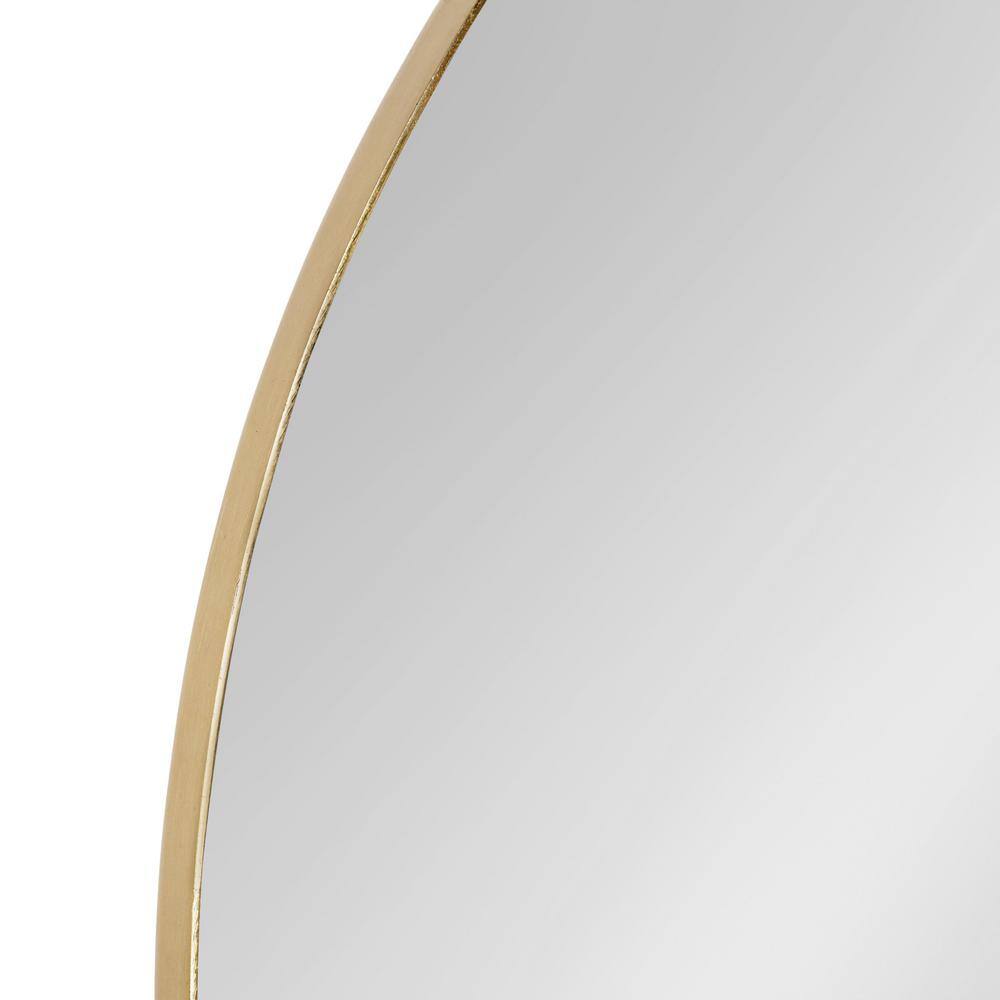 Gold Full-Length Oval Capsule Wall Mirror