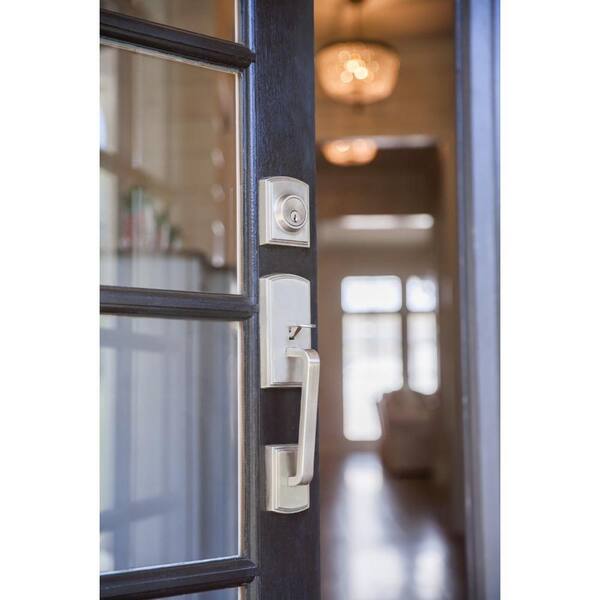 Italian Collection Visconti Dummy Satin Nickel Door Handleset with Sorado Interior