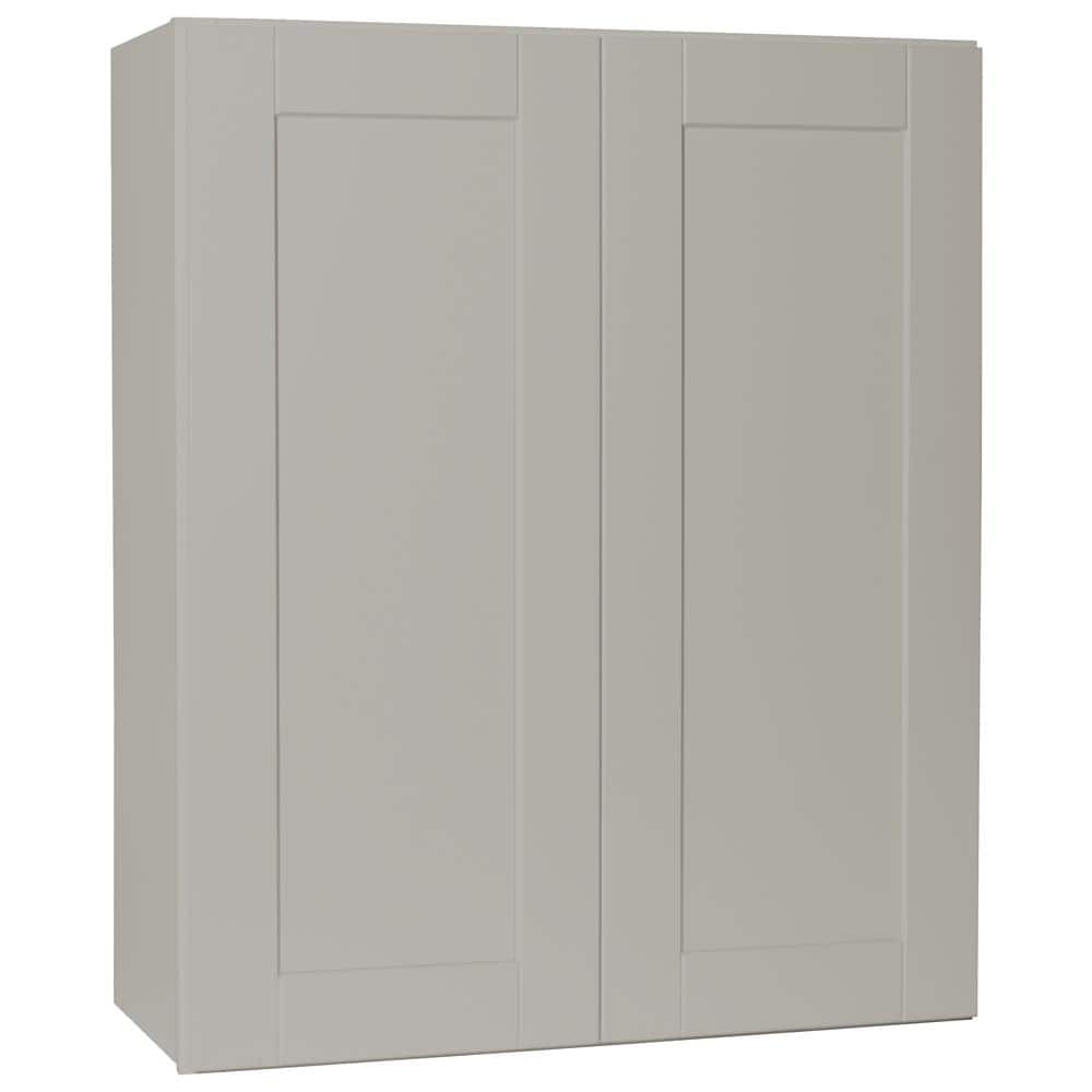 Shaker 30 in. W x 12 in. D x 36 in. H Assembled Wall Cabinet in Dove Gray price history on PriceWatchPro