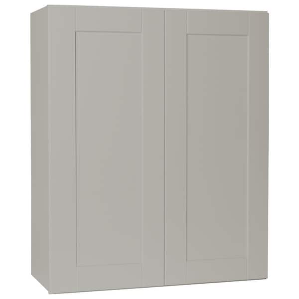 Hampton Bay Shaker Dove Gray Stock Assembled Wall Kitchen Cabinet (30 in. x 36 in. x 12 in.)