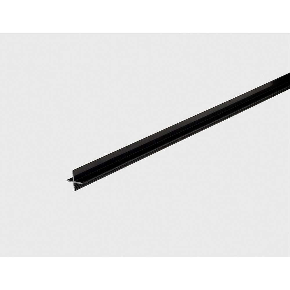 EMAC Novopilastra Bright Black 5/16 in. - 3/8 in. x 98-1/2 in. Aluminum Tile Edging Trim
