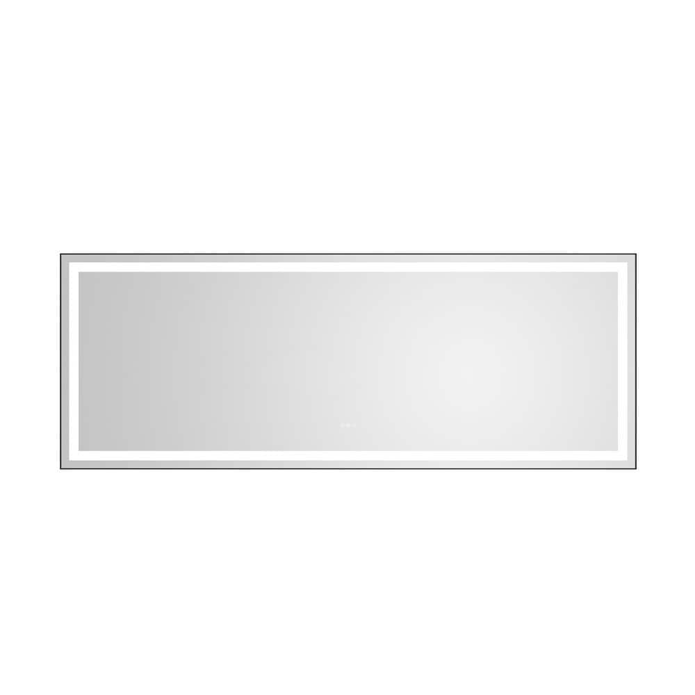 96 in. W x 36 in. H Rectangular Framed Wall Mounted LED 3 Color Bathroom Va