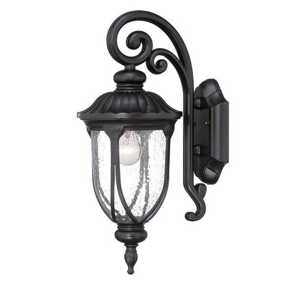 Acclaim Lighting Laurens Collection 1-Light Matte Black Outdoor Wall Lantern Sconce