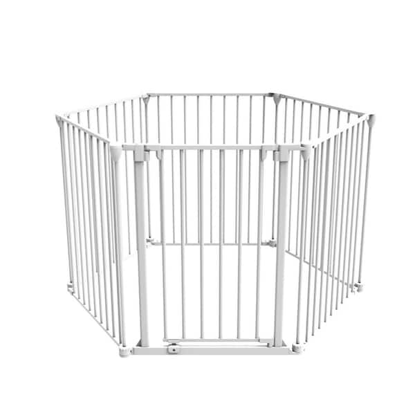 Perma 30 in. H Super Wide 3-in-1 Playpen Barrier, 6 Panel Play Yard and Baby Gate