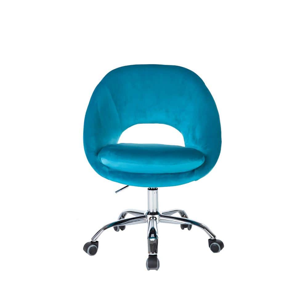 Modern Velvet Leisure Rotating Office Chair (blue)
