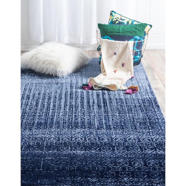 Del Mar Jennifer Blue 4' 0 x 6' 0 Area Rug